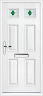 Sussex Green Sextet slate grey composite front door